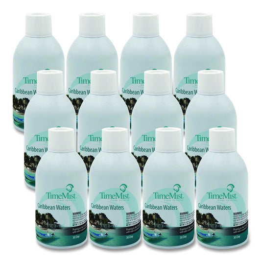 Premium Metered Air Freshener Refill, Caribbean Waters, 7.1 oz Aerosol Spray (Each)