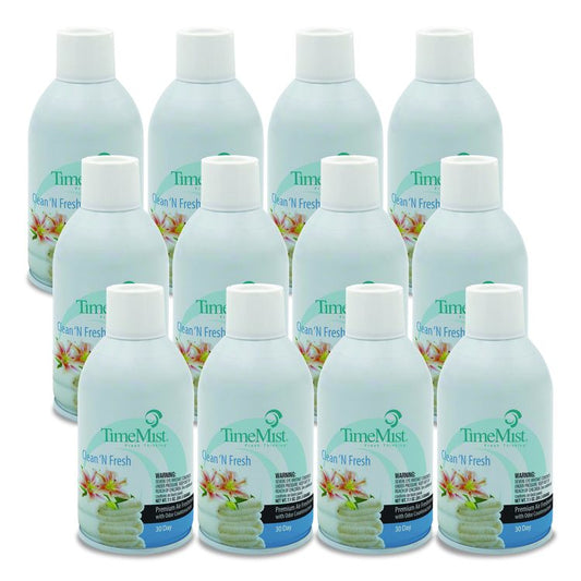 Premium Metered Air Freshener Refill, Clean N Fresh, 7.1 oz Aerosol Spray (Each)