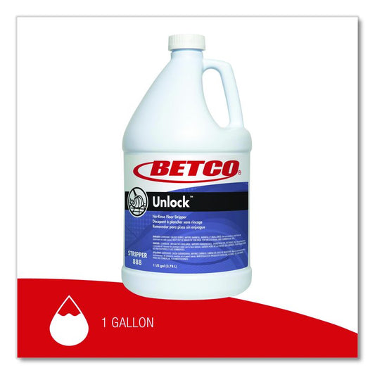 Unlock Floor Stripper, 1 gal Bottle, 4/Carton