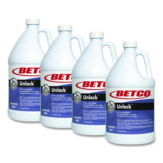 Unlock Floor Stripper, 1 gal Bottle, 4/Carton