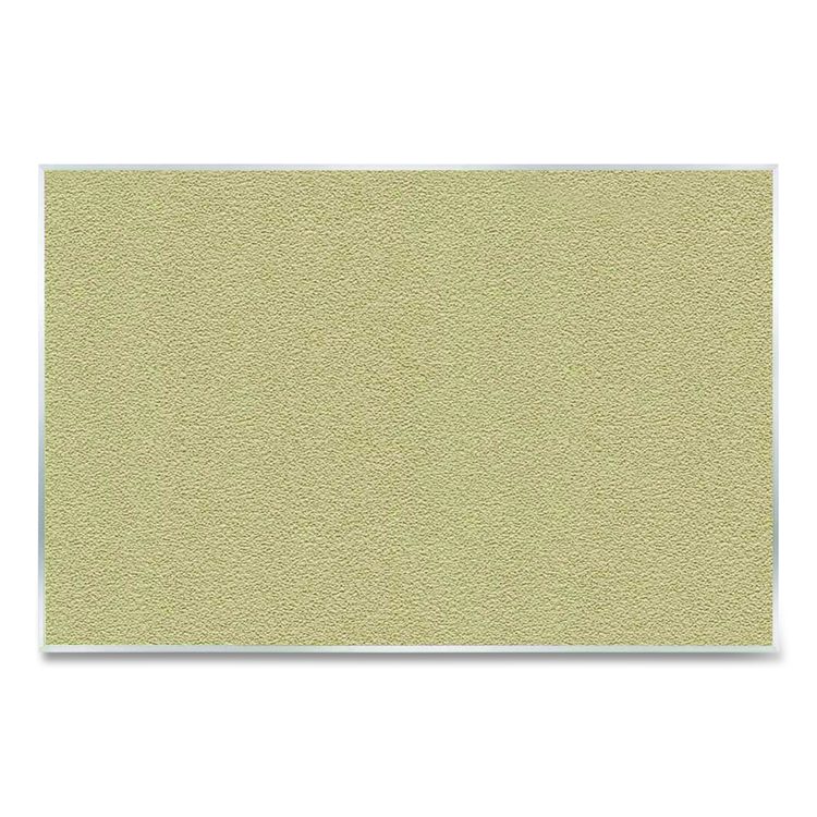 Vinyl Bulletin Board with Aluminum Frame, 87.91" x 48.5", Caramel Surface, Satin Aluminum Frame