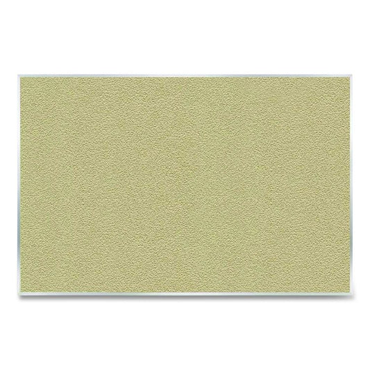 Vinyl Bulletin Board with Aluminum Frame, 87.91" x 48.5", Caramel Surface, Satin Aluminum Frame