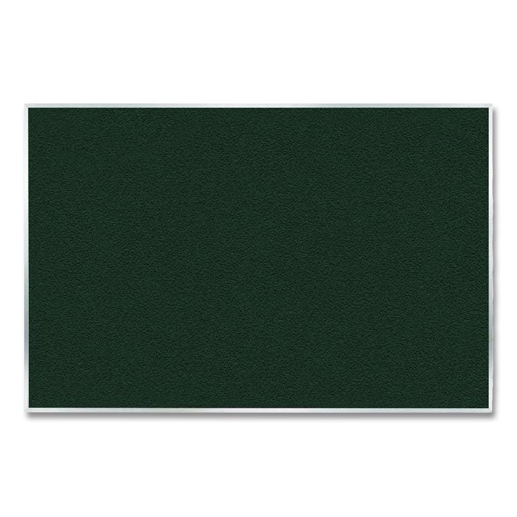 Vinyl Bulletin Board with Aluminum Frame, 87.91" x 48.5", Ebony Surface, Satin Aluminum Frame