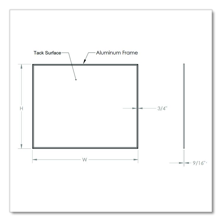 Vinyl Bulletin Board with Aluminum Frame, 87.91" x 48.5", Ivory Surface, Satin Aluminum Frame