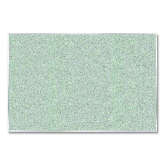 Vinyl Bulletin Board with Aluminum Frame, 87.91" x 48.5", Silver Surface, Satin Aluminum Frame