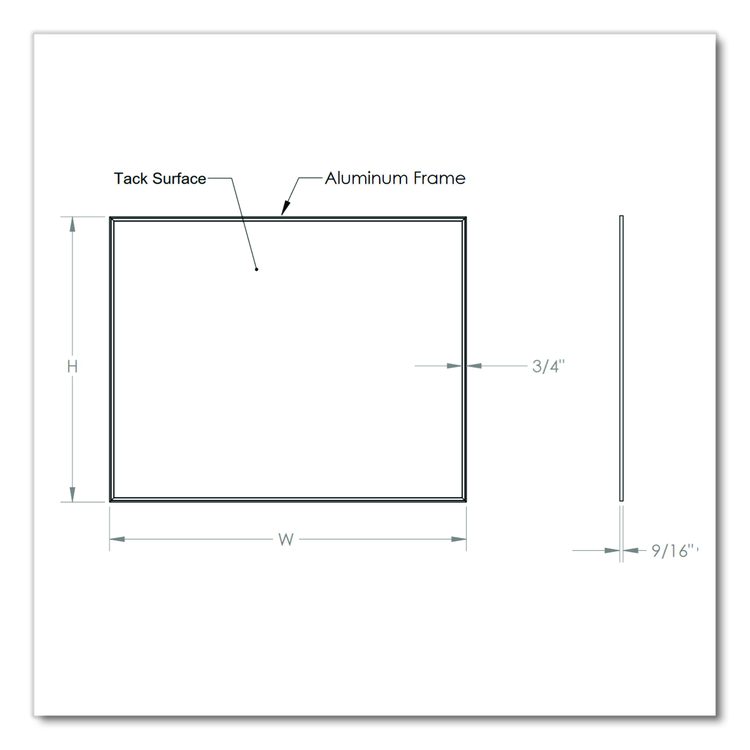 Vinyl Bulletin Board with Aluminum Frame, 87.91" x 48.5", Stone Surface, Satin Aluminum Frame