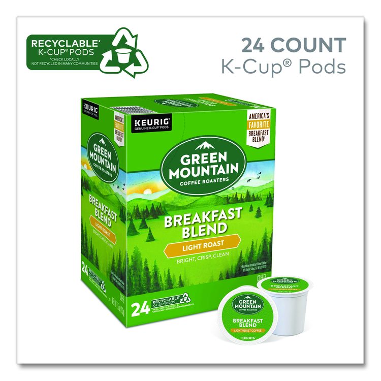 Breakfast Blend Coffee K-Cup Pods, 96/Carton