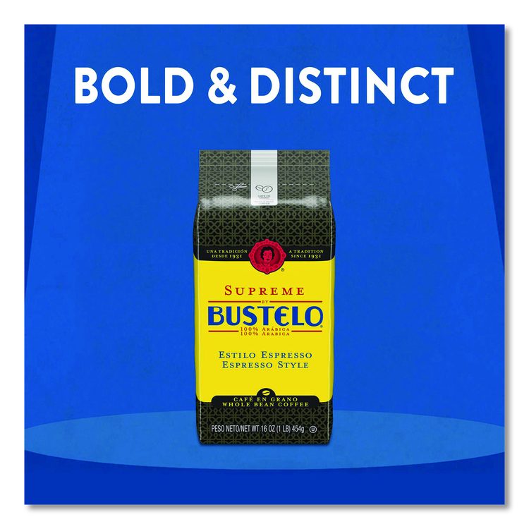 Cafe Bustelo Whole Bean Coffee, Espresso, 32 oz Bag (Each)