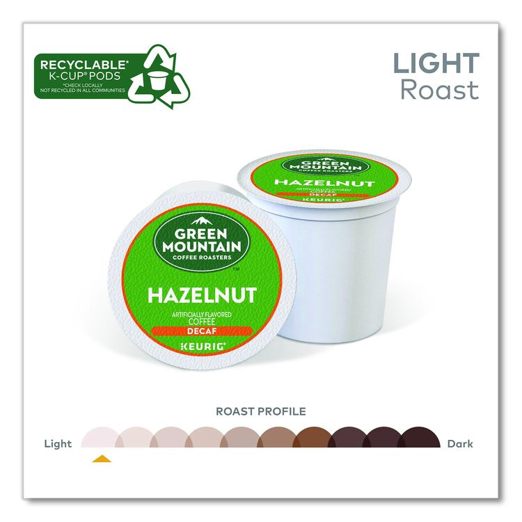 Hazelnut Decaf Coffee K-Cups, 24/Box