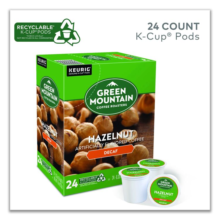 Hazelnut Decaf Coffee K-Cups, 96/Carton