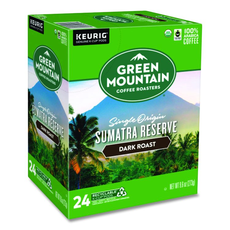 Fair Trade Organic Sumatran Extra Bold Coffee K-Cups, 24/Box