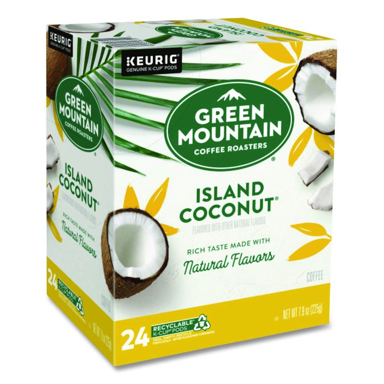 Island Coconut Coffee K-Cup Pods, 24/Box