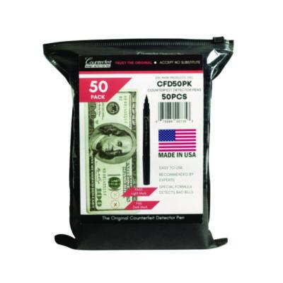 DRICFD50PK PEN,CNTERFIT DT,50PK,BK