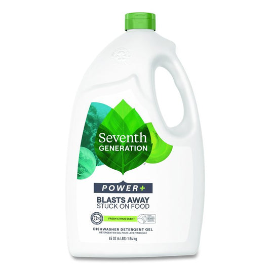 Natural Automatic Dishwasher Gel, Ultra Power Plus, Fresh Citrus Scent, 65 oz Bottle
