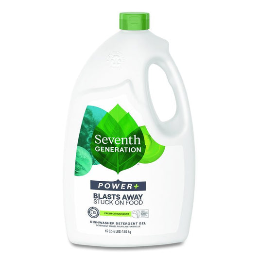 Natural Automatic Dishwasher Gel, Ultra Power Plus, Fresh Citrus Scent, 65 oz Bottle