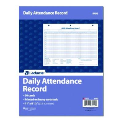 ABF9493 FORM,DLY ATND,3HOLE 50/PK