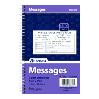 ABFSC8603D BOOK,PHN MSSG,2PT,300/ST