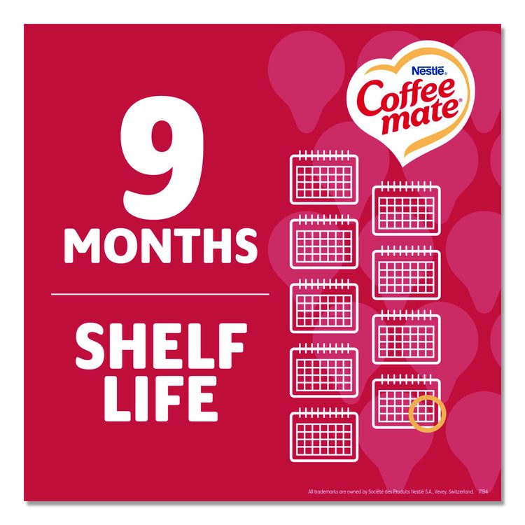 Liquid Coffee Creamer, Peppermint Mocha, 0.38 oz Mini Cups, 50/Box