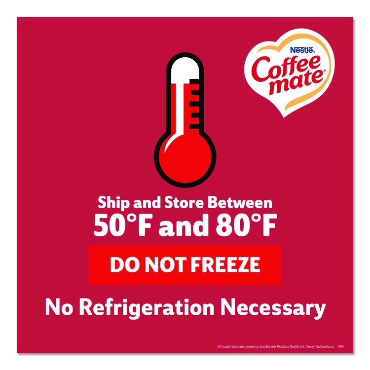 Liquid Coffee Creamer, Peppermint Mocha, 0.38 oz Mini Cups, 50/Box, 4 Boxes/Carton