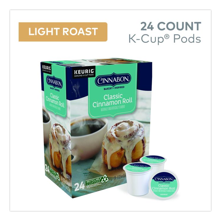 Cinnabon Classic Cinnamon Roll Coffee K-Cups, 96/Carton
