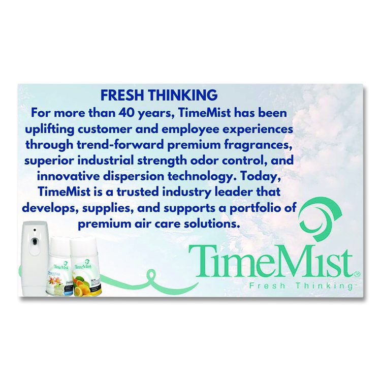 Premium Metered Air Freshener Refill, Baby Powder, 7.1 oz Aerosol Spray, 12/Carton