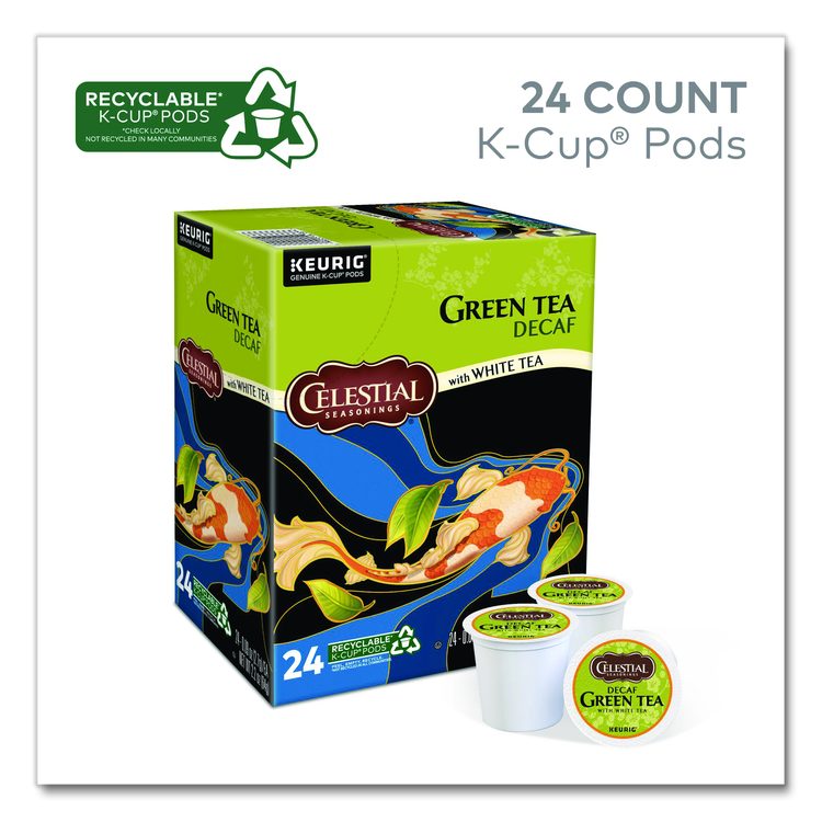 Decaffeinated Green Tea K-Cups, 24/Box