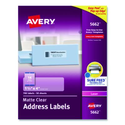 AVE5662 LABEL,LSR,1.33X4,700/BX