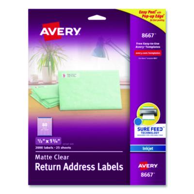 AVE8667 LABEL,INKJET,5X1.75,2M/PK