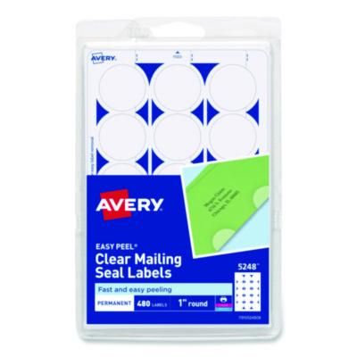 AVE05248 LABEL,MAILNG SEAL 480,CLR