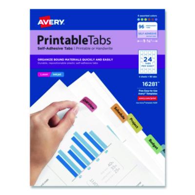 AVE16281 TAB,PRTBL1-1/4",AST,96/PK