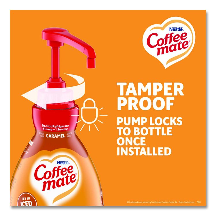 Liquid Creamer Pump Bottle, Caramel, 50.7 oz Pump Bottle