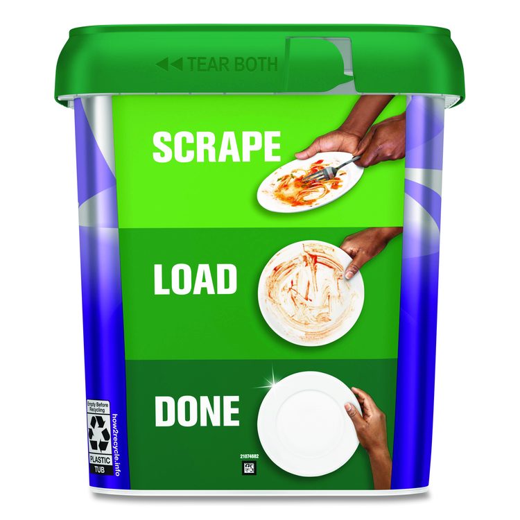 Platinum Plus ActionPacs Dishwasher Detergent Pods, Fresh Scent, 26.6 oz Tub, 47/Tub, 3 Tubs/Carton