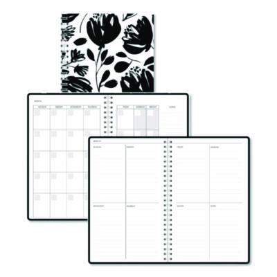 HOD212149 PLANNER,ND MO/WK BW FLRAL