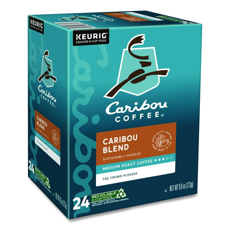 Caribou Blend Coffee K-Cups, 24/Box