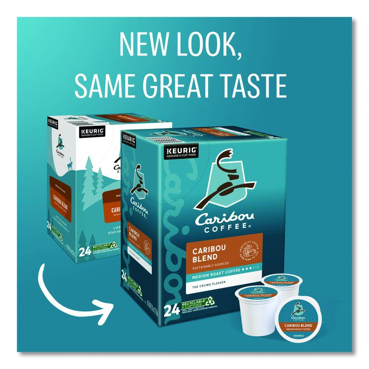 Caribou Blend Coffee K-Cups, 24/Box