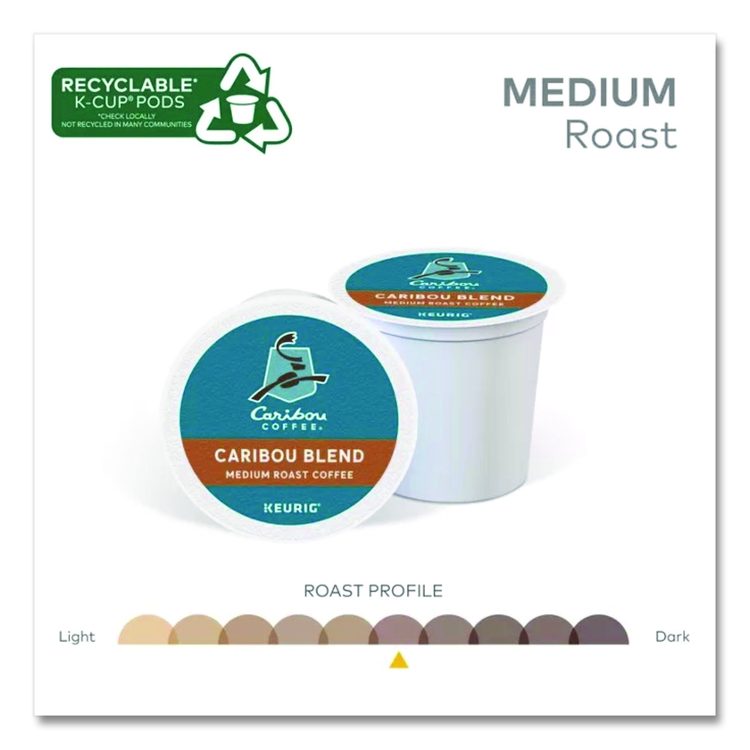 Caribou Blend Coffee K-Cups, 24/Box