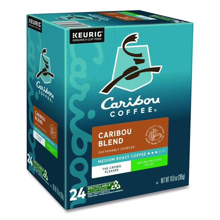Caribou Blend Decaf Coffee K-Cups, 96/Carton
