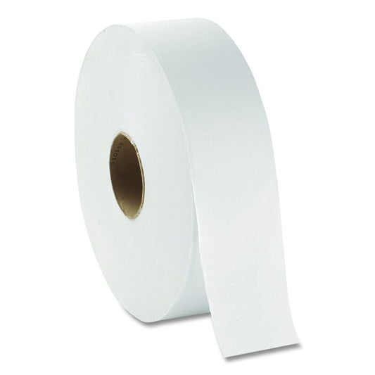 White Jumbo Bathroom Tissue, Septic Safe, 2-Ply, 3.5" x 1,000 ft, 4 Rolls/Carton