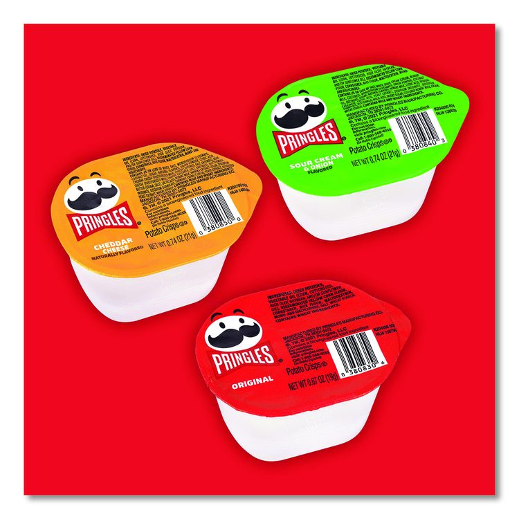 Mini Milk Chocolate and Pringles Snack Stacks Variety Combo Pack, 62 oz Bag Mini/Fun Size, (36) Cups Assorted Flavors/Bundle