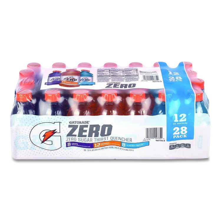 Zero Variety Pack, Assorted Flavors, 12 oz Bottle, 28/Carton