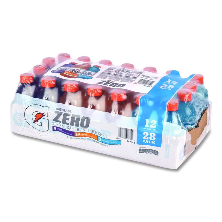 Zero Variety Pack, Assorted Flavors, 12 oz Bottle, 28/Carton