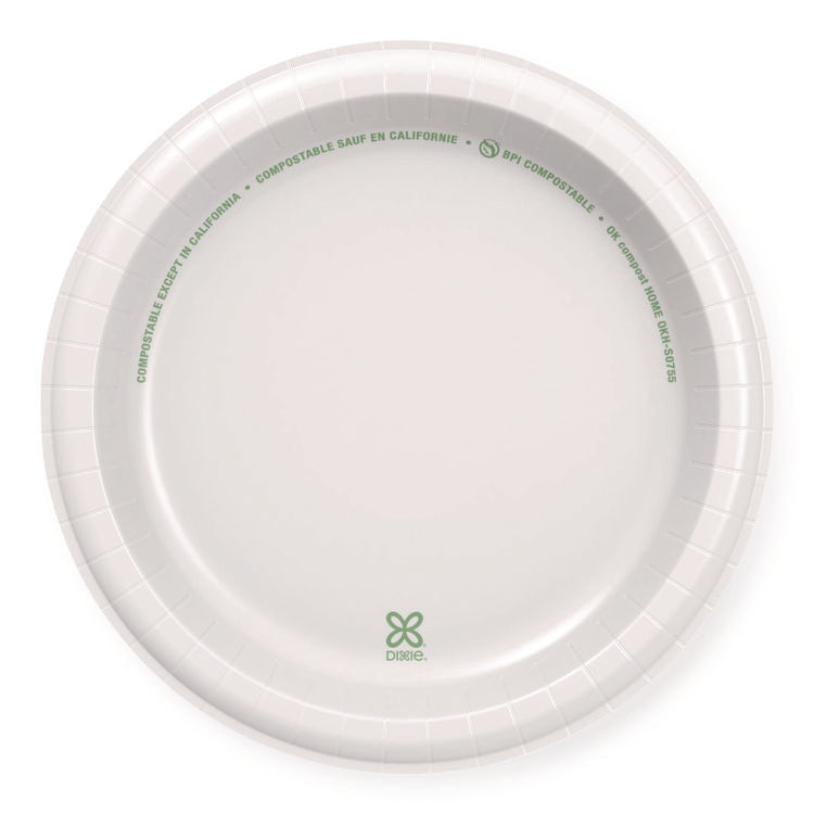 Paper Dinnerware, Plate, 8.5" dia, White, 125/Pack