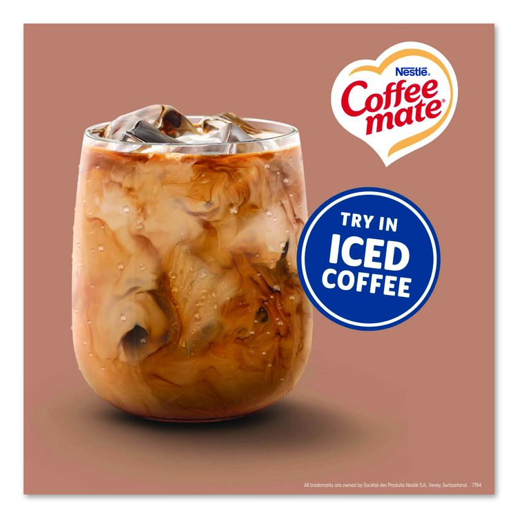 Liquid Coffee Creamer, Cafe Mocha, 0.38 oz Mini Cups, 50/Box