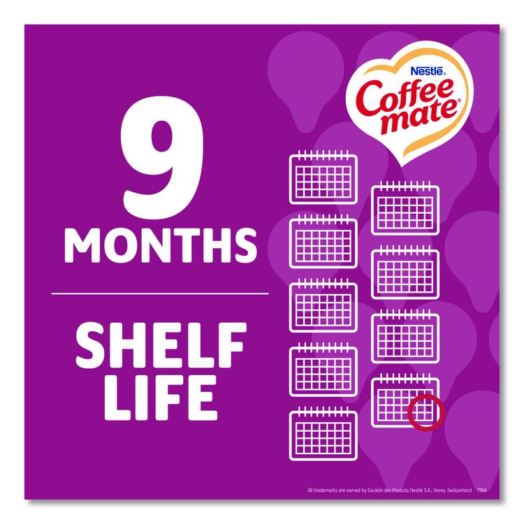 Liquid Coffee Creamer, Salted Caramel Chocolate, 0.38 oz Mini Cups, 50/Box, 4 Boxes/Carton