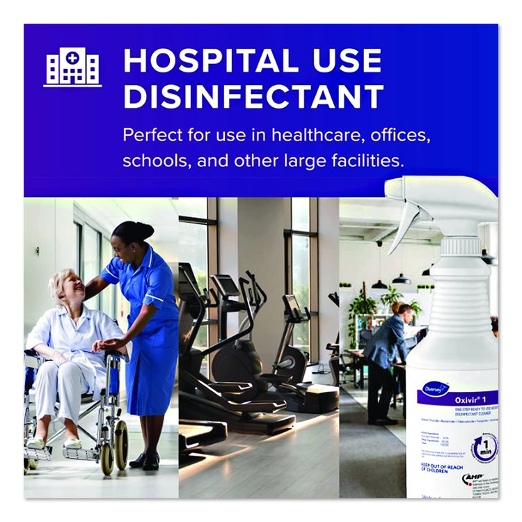 Oxivir TB Disinfectant Wipes, 6 x 6.9, Characteristic Scent, White, 160/Canister, 4 Canisters/Carton