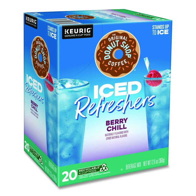 ICED Refreshers K-Cup Pods, Berry Chill, 20/Box