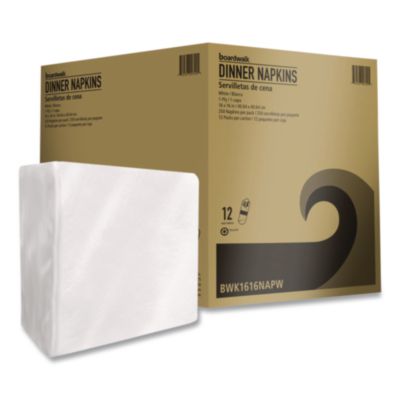 BWK1616NAPW NAPKINS,DINNER,12PKS,WH