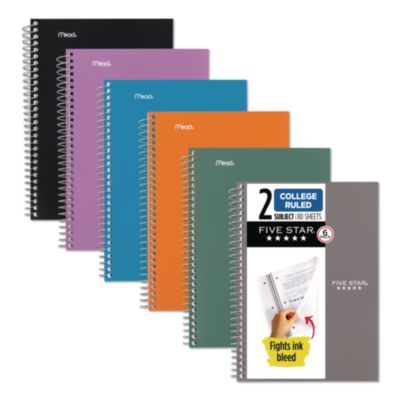 MEA840029A NOTEBOOK,2SUB CR,6PK ,AST