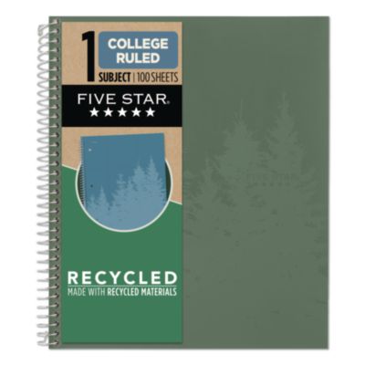 MEA820053 NOTEBOOK,5STAR,RECYCL,AST