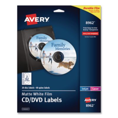 AVE8962 LABEL,DVD FLM,20PK,MTWHT